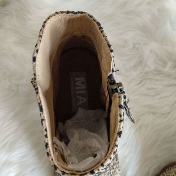 New Mia Eric Tracer cheetah boots cream/black size 6 - Picture 11 of 16